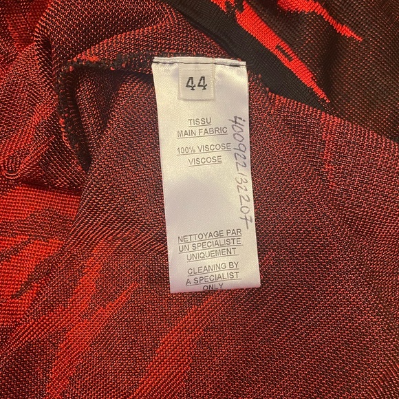 ❤️TRADED❤️Balmain zebra red black gold L button mini dress long sleeve 44 France - Picture 13 of 16